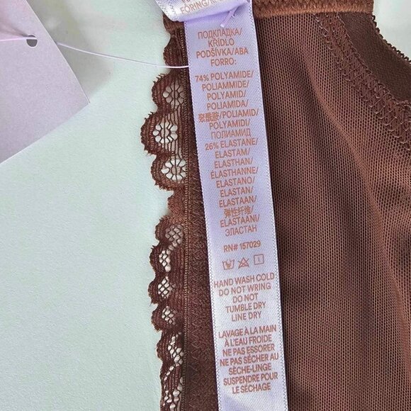 Savage X Fenty, Women's Curvy Microfiber & Lace Balconette-Brown. Size:40DD. NWT - Picture 7 of 16